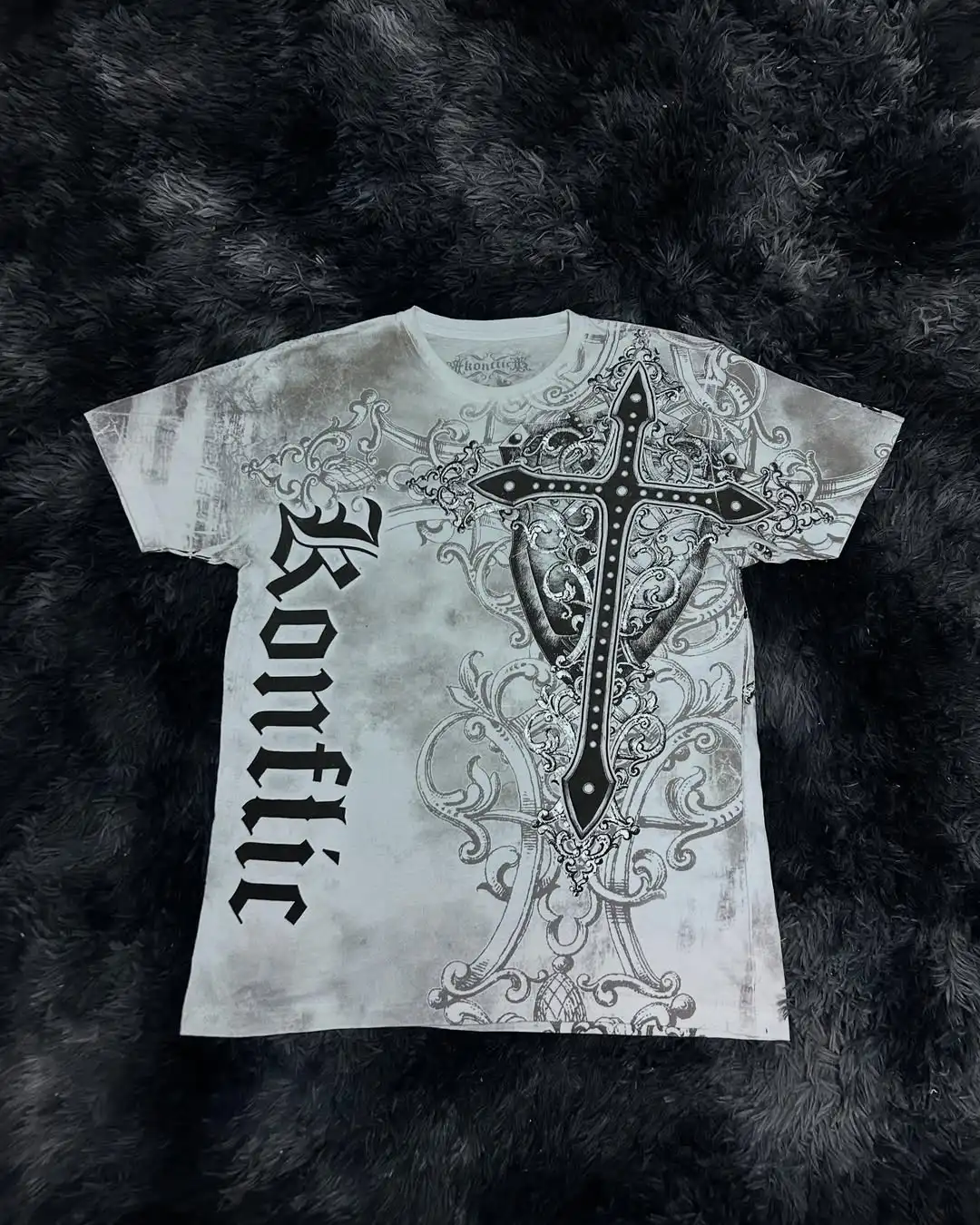 

Y2K New Vintage Printed T-shirt 90s Street Fashion Oversize Short Sleeves Men Hip Hop Gothic Punk Casual Trend Pure Cotton Top