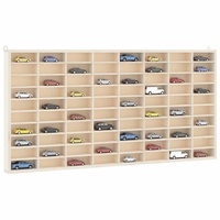VidaXL wood collector's display cabinet with 80 compartments 80x4.5x40.5 cm