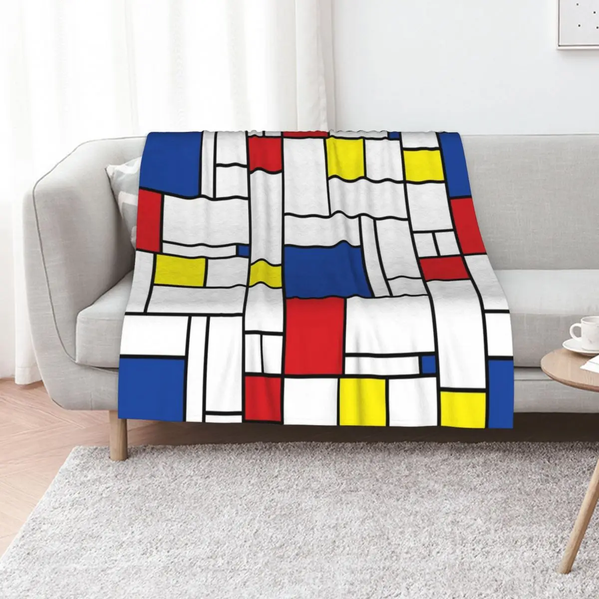 Mondrian Minimalist De Stijl Modern Art II ? fatfatin Throw Blanket Personalized Gift wednesday Luxury Decorative Sofa Blankets