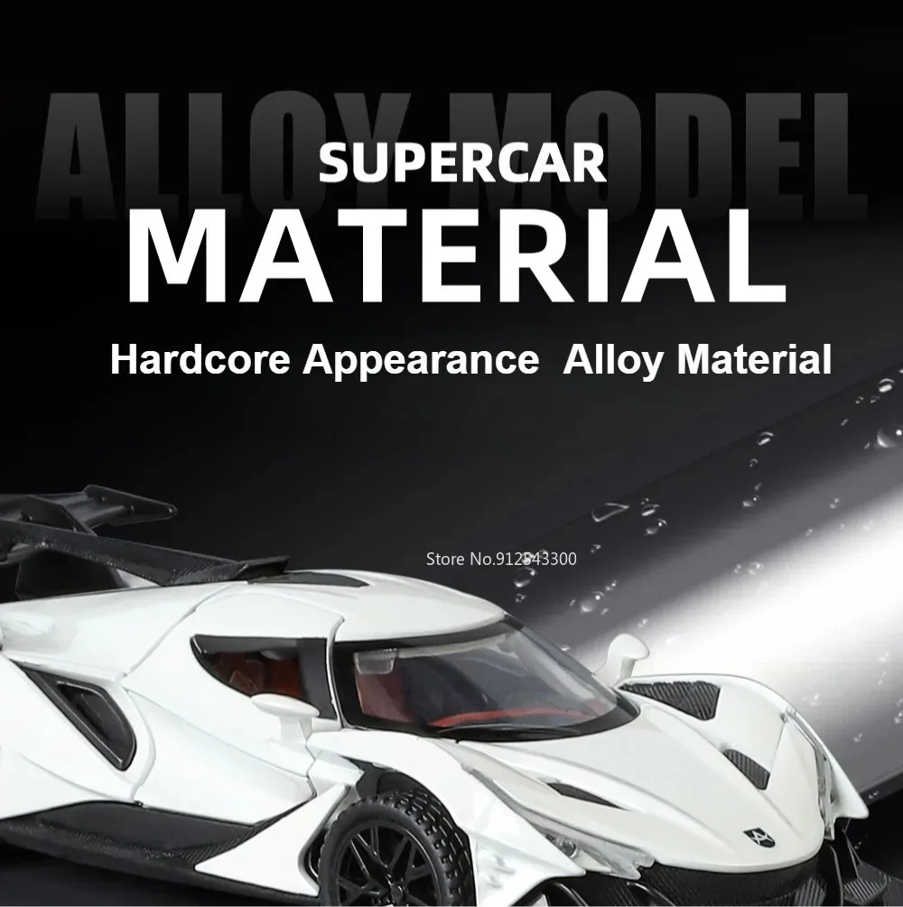 Maßstab 1:32 Apollo EVO IE Automodell Spielzeug Metalldruckguss Zurückziehen Super Cars Türen Geöffnete Fahrzeugmodelle Beste Geschenke für Kinder – Detail 15
