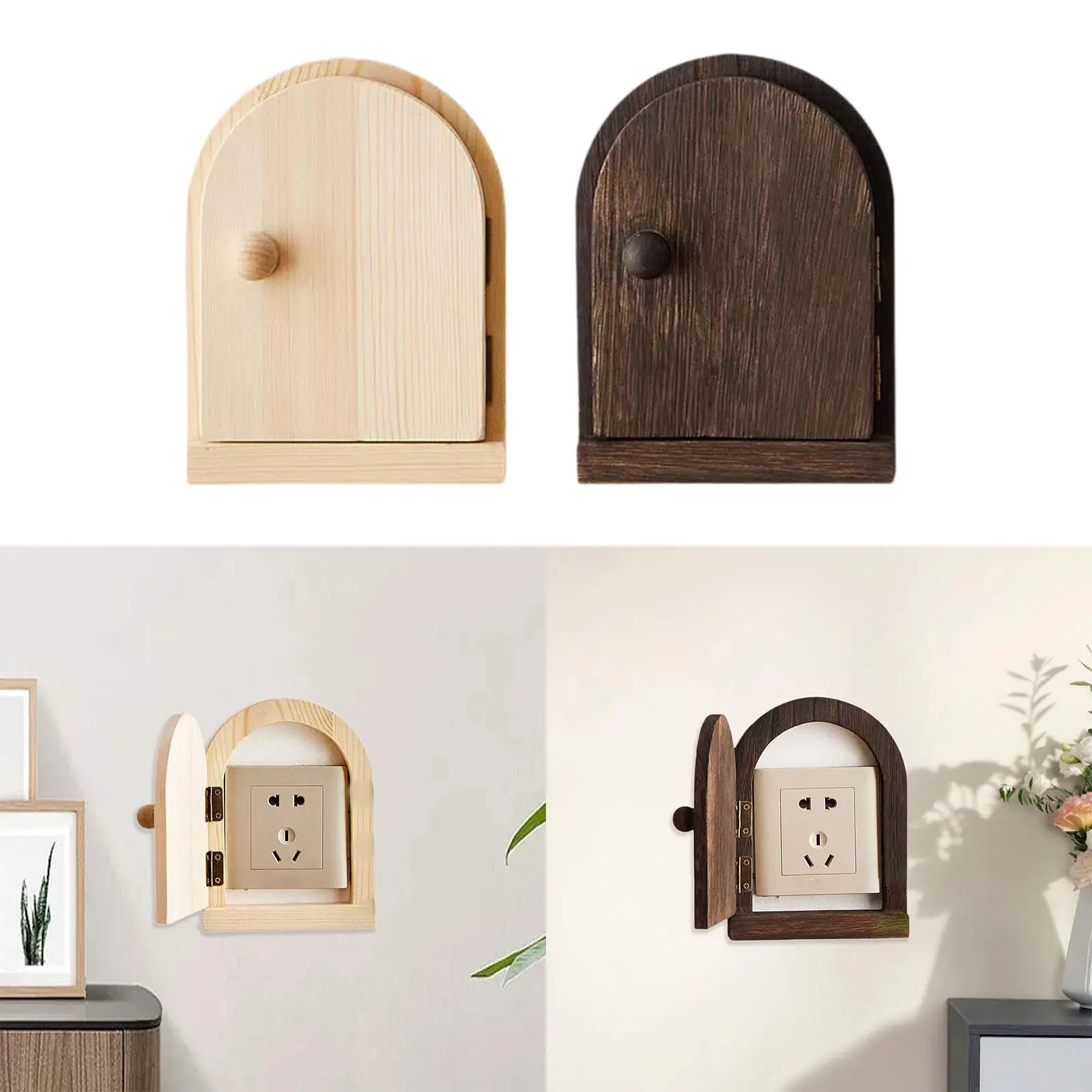 Wooden Door Outlet Cover Light Switch Cover Plate Frame, Decorative, Socket Panel Wall Plate Protector, Wall Art Decor