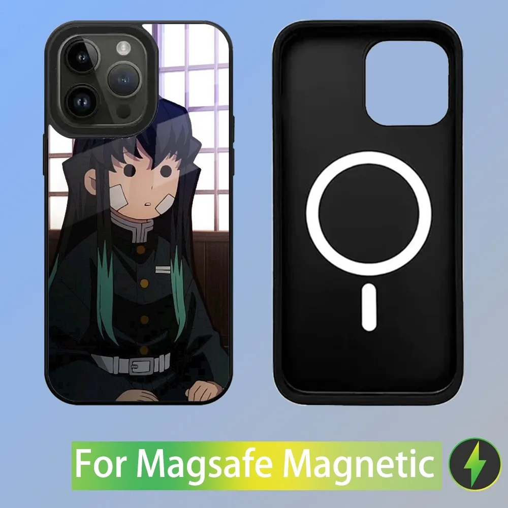 Muichiro Tokito Anime Phone Case For iPhone 16,15,14,13,12,11,Plus,Pro,Max Mini Magsafe Magnetic Wireless Charging