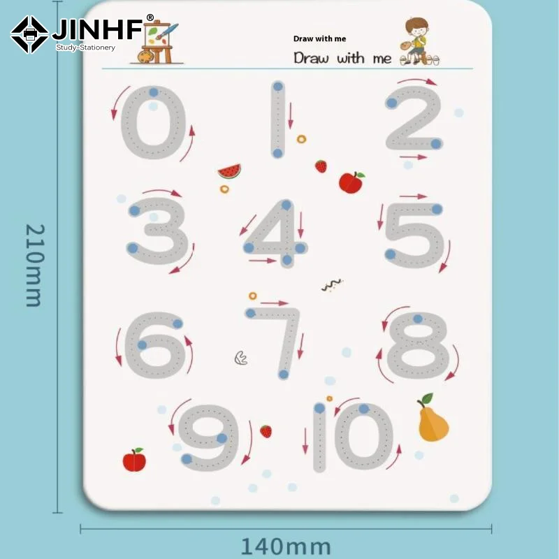 32 Pages Writing Drawing Educational Picture Books Toddler Pen Control Training Workbook Baby Magical Tracing Practice Copybook