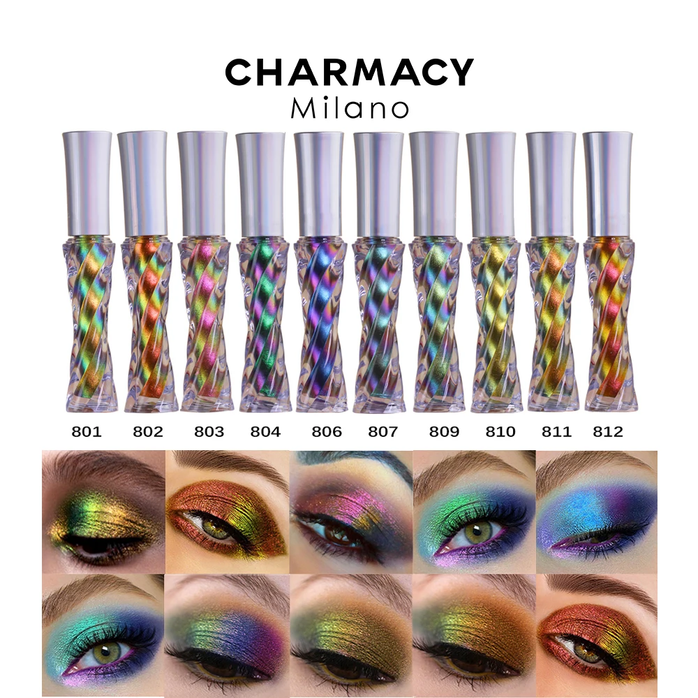 

CHARMACY Glitter Professional Eyeshadow Chameleon Liquid Eyeshadow Shiny Long-lasting Eye Shadow High Quality Makeup Cosmetic