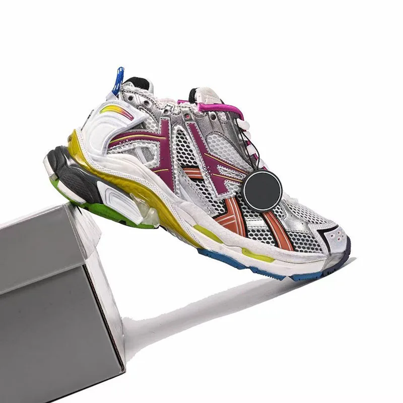 العلامة التجارية الجديدة 7 الجيل أحذية رياضية رجالية سطح صافي تنفس زيادة سميكة القاع الترفيه الرياضة الركض الأب أحذية رياضية #1