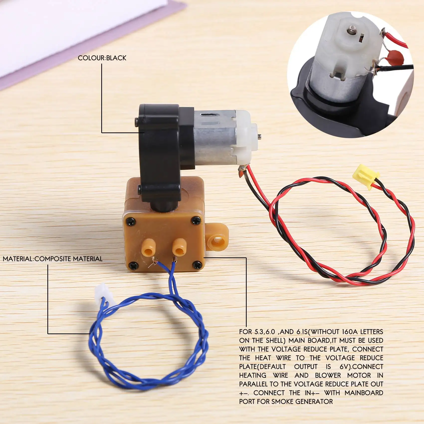 Parti del fumatore del generatore di fumo per il modello di serbatoio RC Henglong 1/16 6.0S/6.1S versione RC accessori per l'aggiornamento dell'escavatore del rimorchio