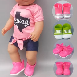 43cm 베이비 보나 인형 신발 부츠, 그린 블루 핑크 인형 운동화 액세서리