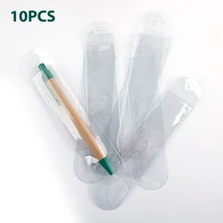 Estuche de plástico transparente esmerilado mate para bolígrafos, cubierta Universal para bolígrafos, embalaje para bolígrafos de regalo, bolsa de lápices de papelería, 10 Uds.