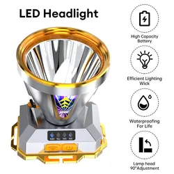 High Power Headlamp Super Bright Waterproof Emergency Fishing Camping Lantern Head Flashlight Outdoor Headlamp Flashlights