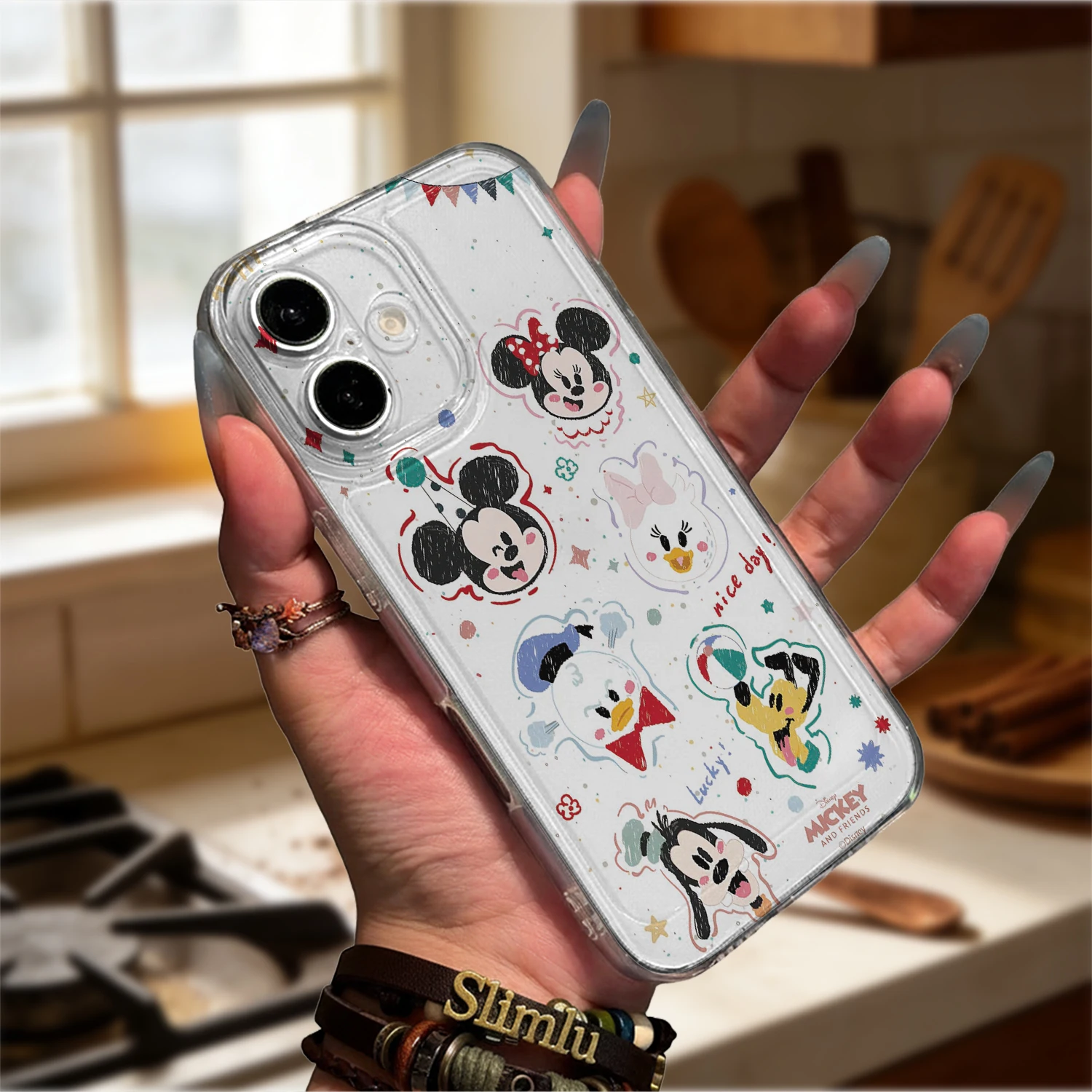 Cute Mickey Minnie Donald Duck cartoon phone case For iPhone 17 16 15 14 13 12 11 PROMAX Soft Frame Case Anti-Scratch