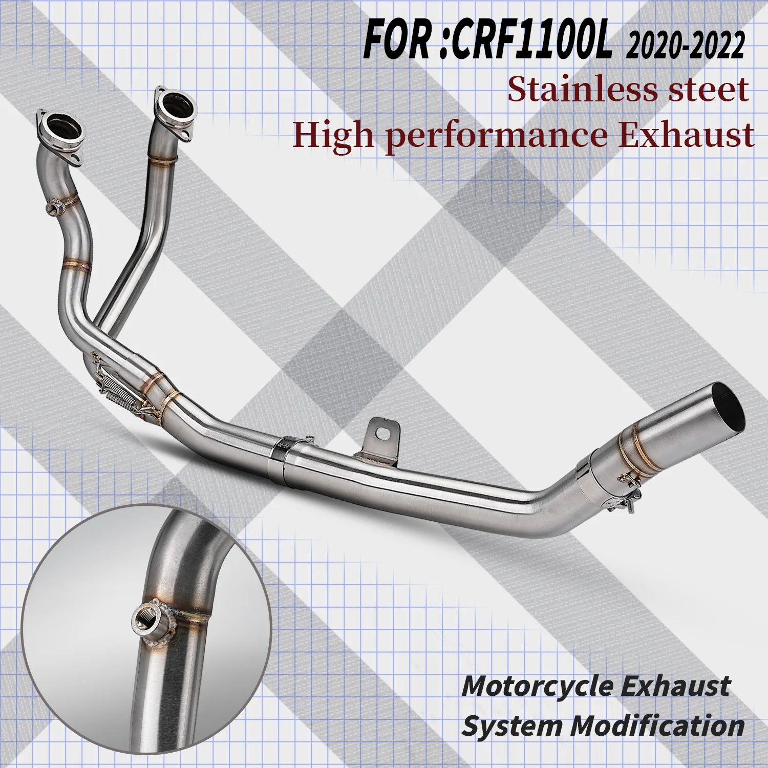 

For CRF1100L CRF1100 Africa Twin Off Road Moto Exhaust Manifold Motorcycle Escape Pipe Connect to the original caliber or 51MM
