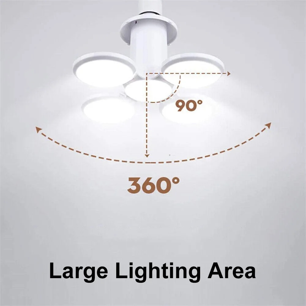 2023 nuova lampadina da calcio a LED E27 40W Lampada pieghevole a 360 gradi AC 220V Lampada faretto a LED luce bianca fredda a Led luce quotidiana
