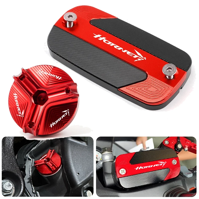 

Для HONDA CB 750 Hornet CB750 2022 2023 2024 2025 Аксессуары для мотоциклов Крышка заливной горловины + Крышка переднего бачка тормозной жидкости