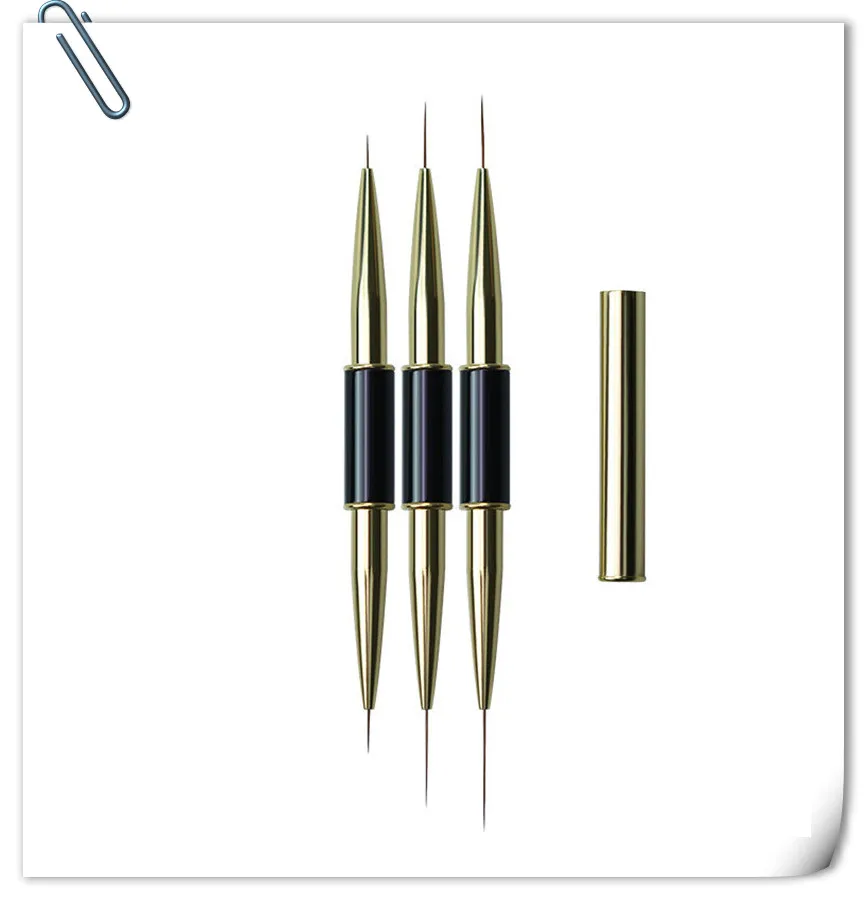 1/7PCS Dual End Nail Art Stripes Lines Liner DIY Painting Brush Liquid Powder Acrylic UV GEL Extension Builder French Drawing