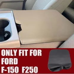 For Ford F150 F250 2015 2016 2017 2018 2019 Leather Armrest Box Cover Center Console Microfibre Leather Cover car interior