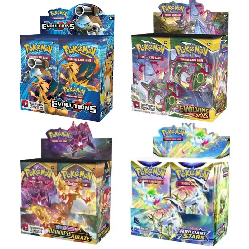 Englische Version Pokémon-Karte TCG: Evolutions Team Up Scarlet & Violet Obsidian Flames Booster Box Pokemon-Karten 36er-Pack Box Geschenk