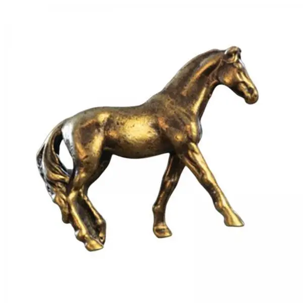 Mini Horse Statue Zinc Alloy Buddha Decor Garden Figurine Modern Sculpture for Outdoor Pavilion Accessories