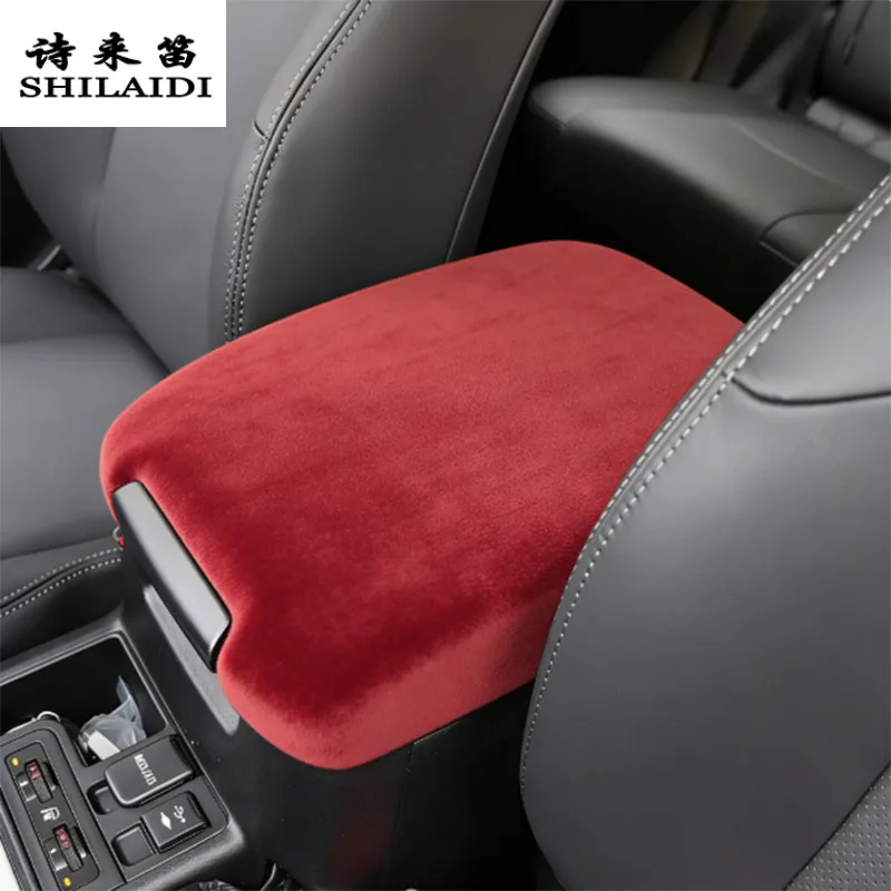 

Suede leather Car Wrapping ABS For Toyota Land Cruiser Prado 150 2010-2023 Center Console Stowing Tidying Armrest Box Cover Trim