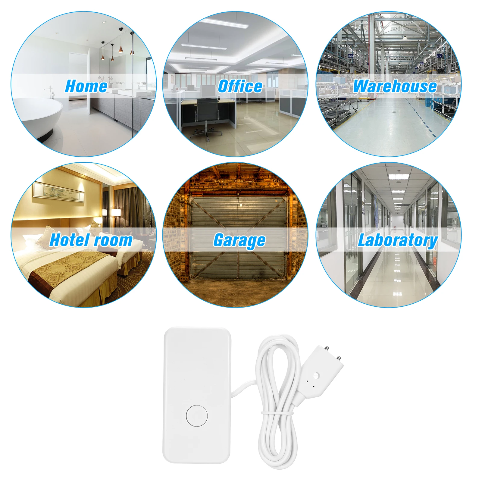 eWeLink Wireless Water Leakage Sensor Water Leaks Intrusion Detector Alert Water Level Overflow Alarm Security Alarm