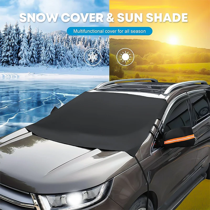 Car Exterior Cover Covers Snow Windshield Protective Vehicles Sunshade Half Waterproof Outdoor Protector External Awning Winter