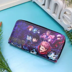 Jujutsu Kaisen Anime Gojou Satoru PU Leather Multi-Layer Wallets Anime Cartoon Cosplay Wallet Coin Bag Zipper Purse Gift