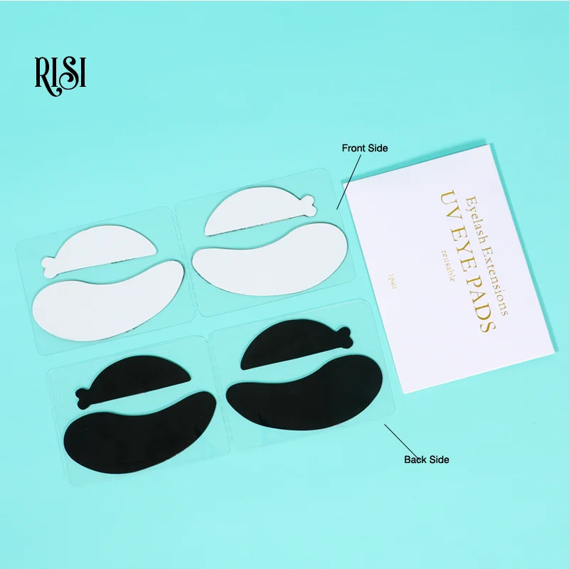 RISI UV Black Eye Patch For Eyelash Extension Eye Gel Pads Hydrogel Padding UV protection Stickers Reusable Washable view 5