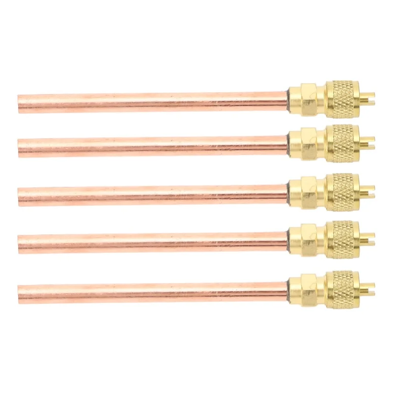 Air Conditioner Access Valve  Copper AC Refrigeration Filling Access Valve With Core And Cap Remover For R410 R32 Pipe