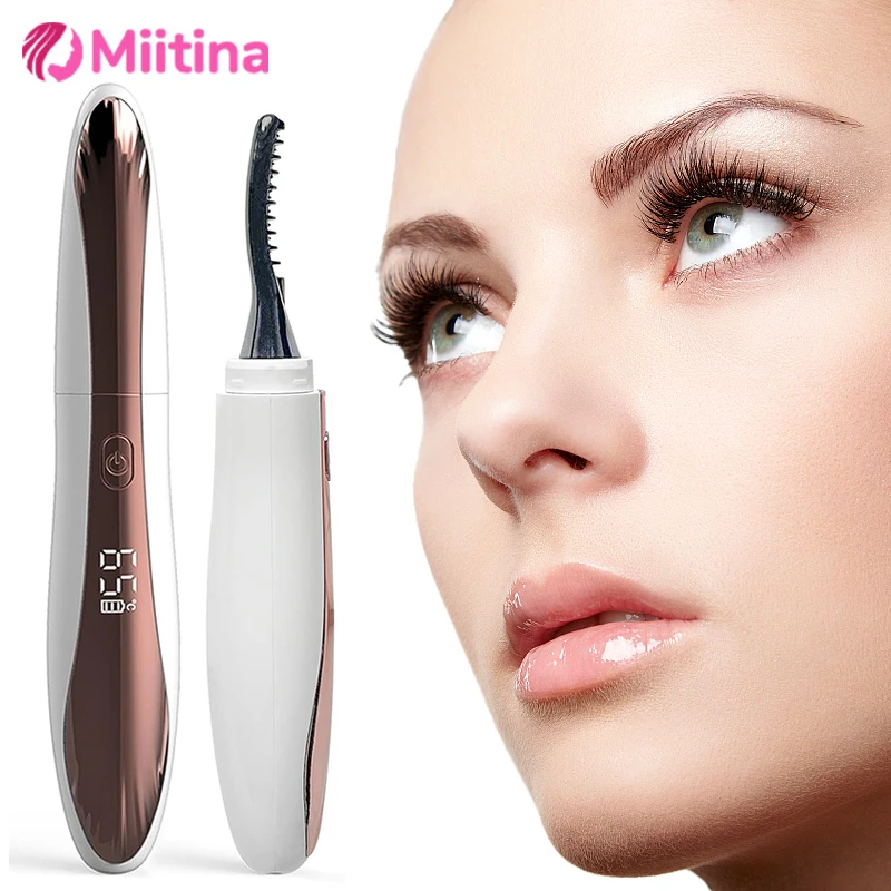 

Electric Heated Eyelash Curler Eyelashes Curler 4 Mode Quick Heating Natural Curler Long Eyelash Lasting Makeup USB Rechargeable