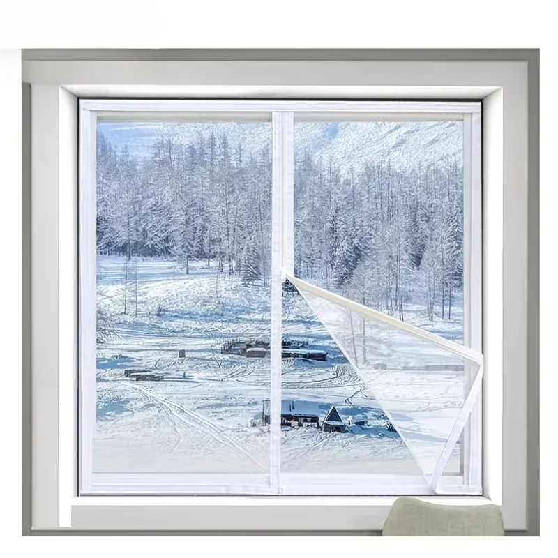 Winter Window Sealing and Insulation, Cold Proof Bedroom Window Sealing and Insulation, Self-adhesive Window Insulation Film