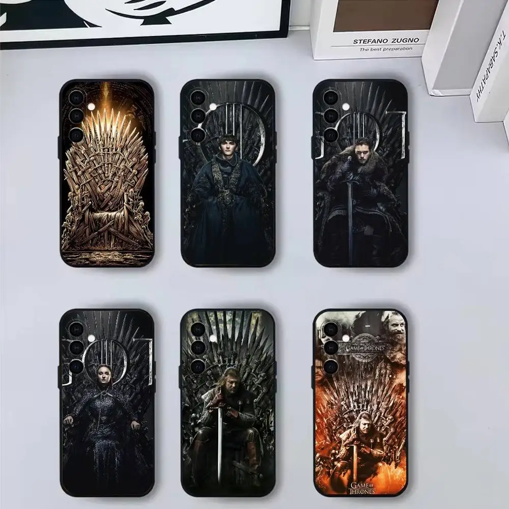 

Game of T-Thrones The I-Iron T-Throne Phone Case For Samsung Galaxy A73,A72,A71,A70,A53,A52,A51,Soft Silicone Black Cover