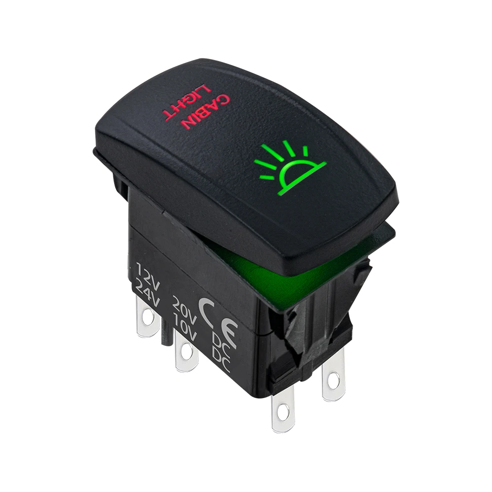 STTL   Auto Switch Panel on Off SPST 12V-24V Rocker Switch for Marine ATV Boat Truck RV