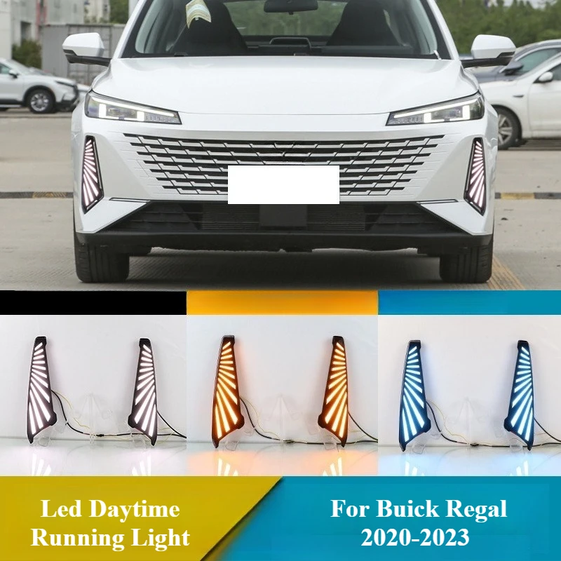 

For Changan Lamore‌ Yida 2023 2024 Led Daytime Running Light DRL with Dynamic Turn Signal Front Fog Lamp Night Blue 12V Daylight