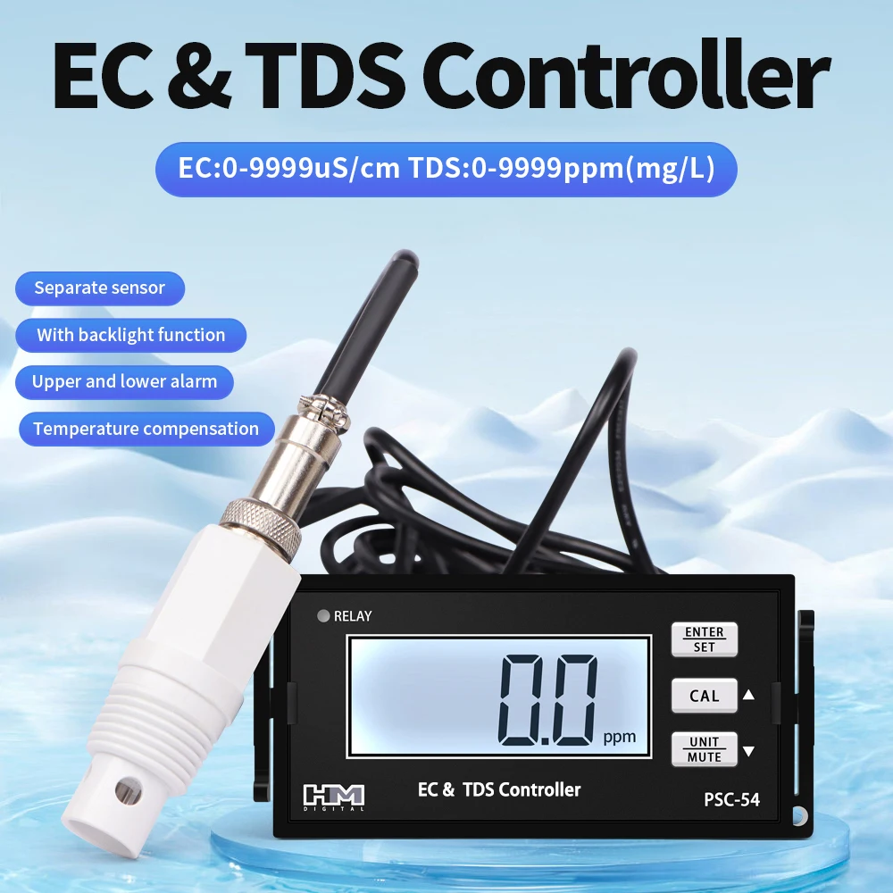 EC TDS Monitor Controller Online Conductivity Meter Industrial Water Treatment Conductivity EC PH Conductivity Controller