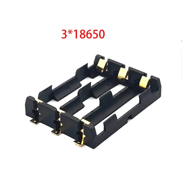 18650 Bateria Única/Dupla/Triplo/Quatro SMT 1 posição 2 posições 3 posições 4 posições Suporte de bateria banhado a ouro SMD