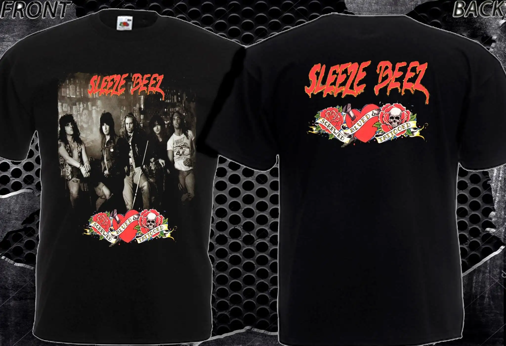 New Dtg/dtf Printed T-shirt sleeze Beez Screwed Blued and