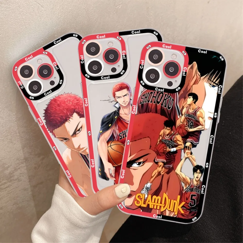 Sport S-slam Dunk Anime Phone Case For IPhone 15 13 14 Pro Max XS XR 12 11 Pro 13 Mini Soft Clear Back Cover