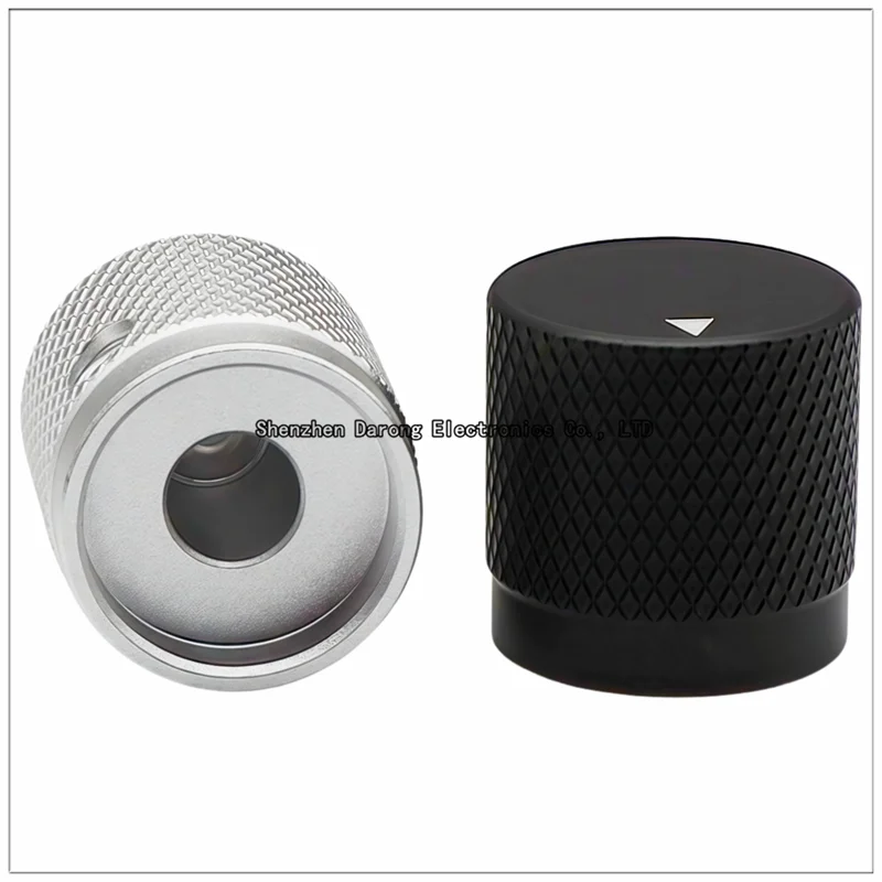 17×17MMオールアルミニウムエンボス加工ノブ、ポテンショメーターエンコーダーキャップ、音量/電子楽器機器調整キャップ