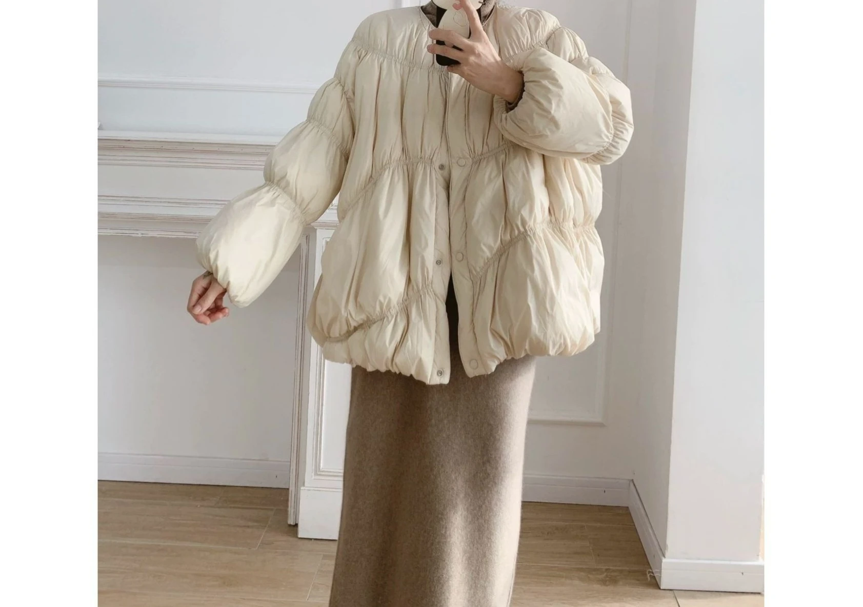 

2025 Winter New Design Sense Simple and Fashionable Slimming Cotton Jacket for Women