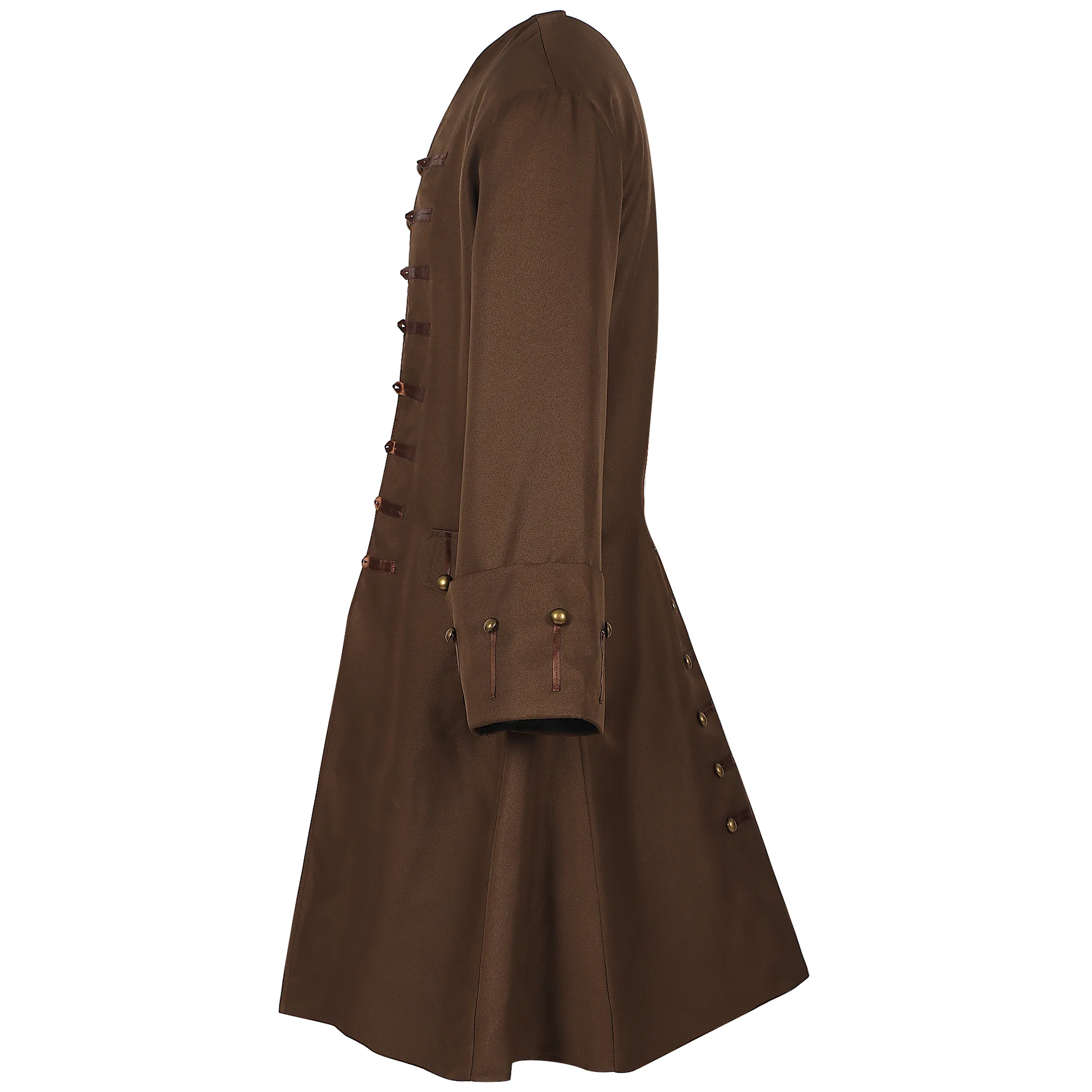 European size Mens Pirate Costume Medieval Renaissance Cosplay Jacket Vintage Halloween Viking Knight Costume