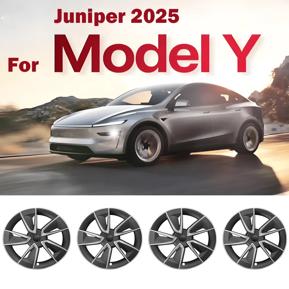 

for Tesla Wheel Cover 19 inch Hubcaps Set of 4 Model Y Juniper 2025 for Tesla Wheel Cover 4PCS Replacement Hub Cap Decoration