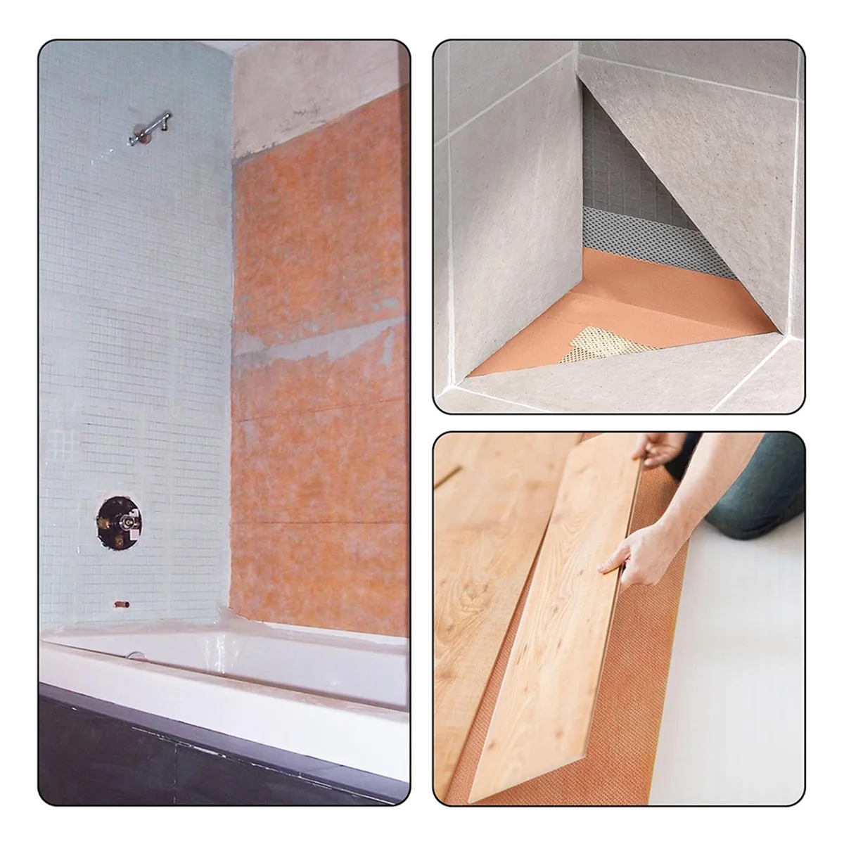 ใหม่กันน้ําเมมเบรน Band Roll, ฝักบัวกันน้ําเมมเบรน Uncoupling สําหรับกระเบื้องผนังห้องน้ําซาวน่า