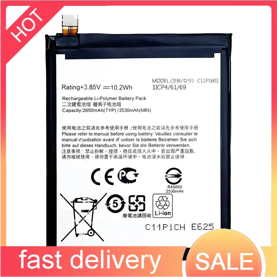 

Environmentally Friendly For Asus Zenfone 3 Zenfone3 ZE520KL C11P1601 Mobile Phone Battery 2650Mah