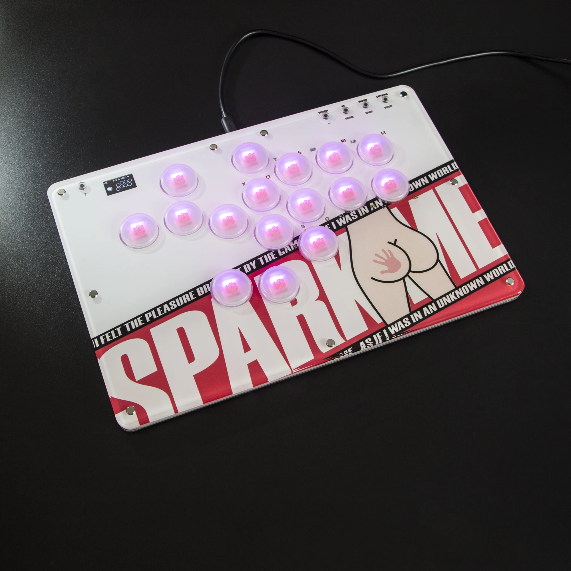 REMANK Hitbox Arcade Hitbox Controller for PS5/PS4/PC/Steam Fightstick Joystick Keyboard Compatible with Switch