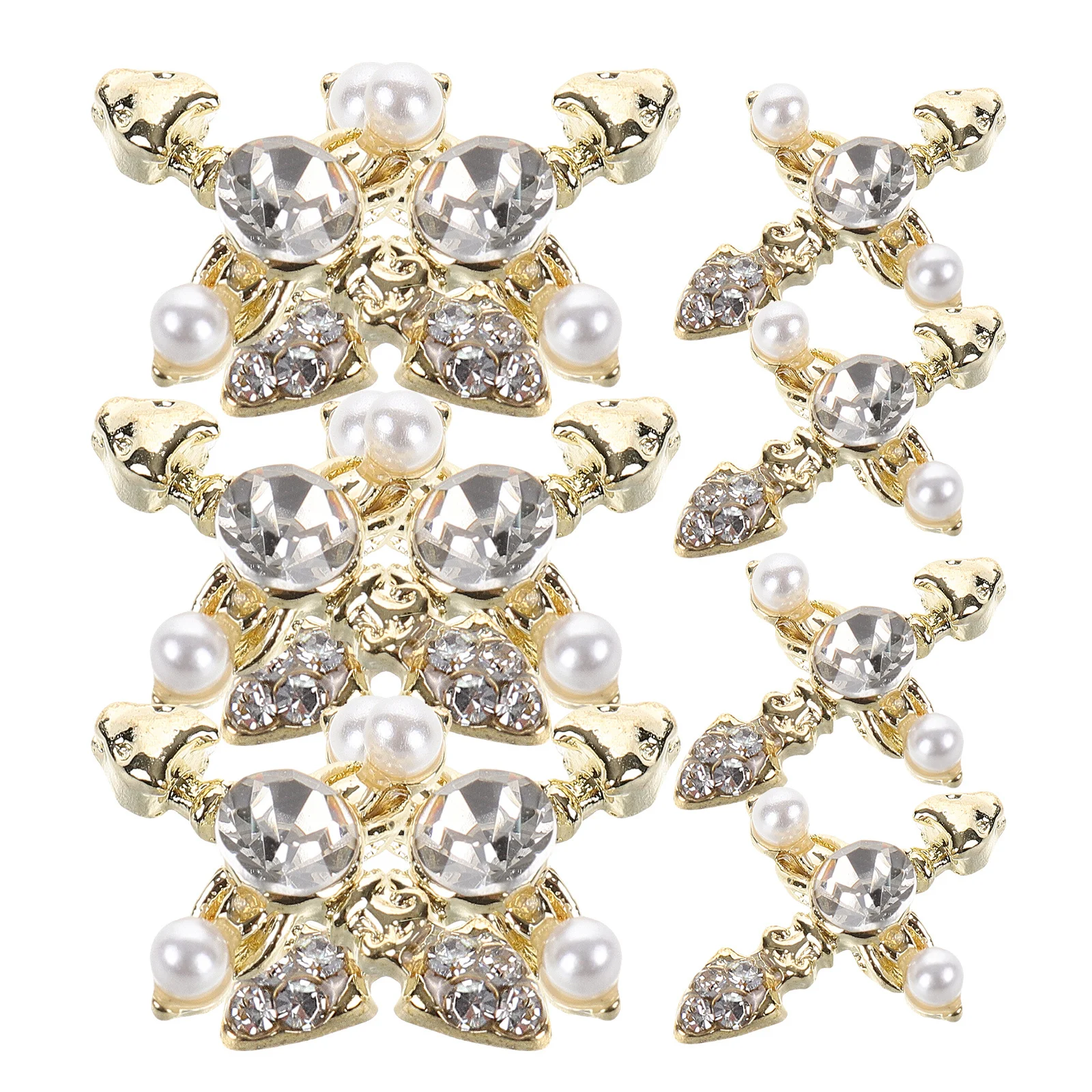 10 قطعة مثقاب الأظافر الصليب السحر لمستلزمات فن الأظافر سبائك معدنية ترصيع الزخرفية مانيكير DIY تصميم أداة الملحقات