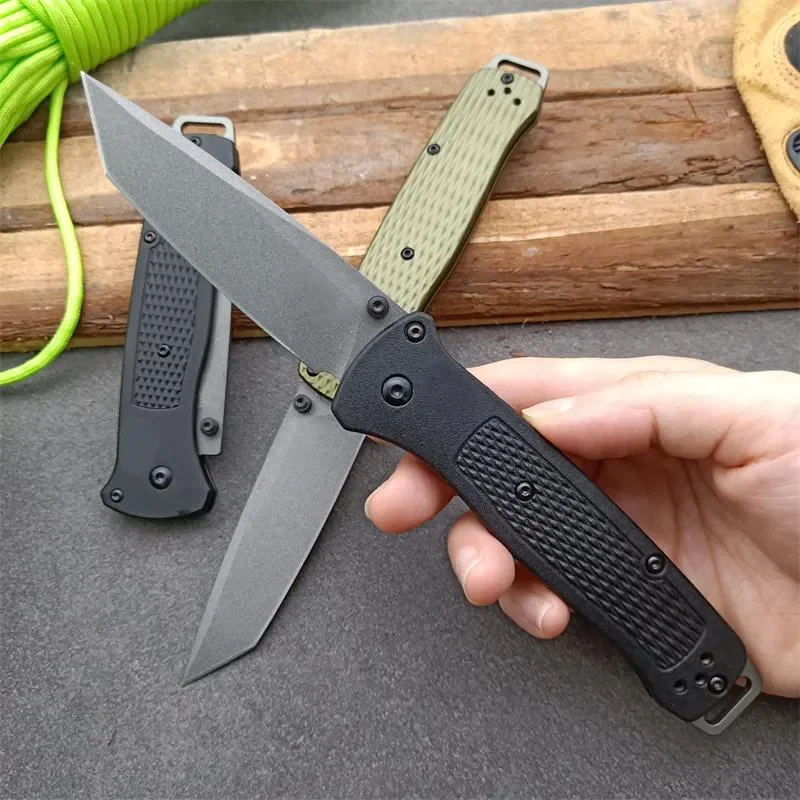 

537 Bailout BM Knife Self Defense Pocket Knives Outdoor EDC Survival Flipper Folding Knife Camping Hunting Tool Nylon Handle