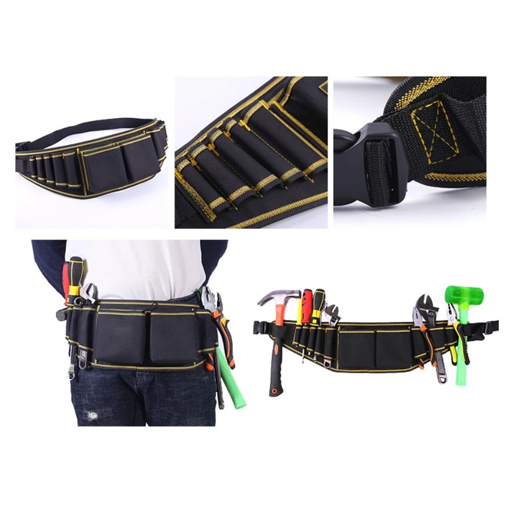 Heavy Weight Support Outdoor Worksite Electrician Tool Bag Hardware Tool Pouch Long-lasting Use Multi-pocket Layout