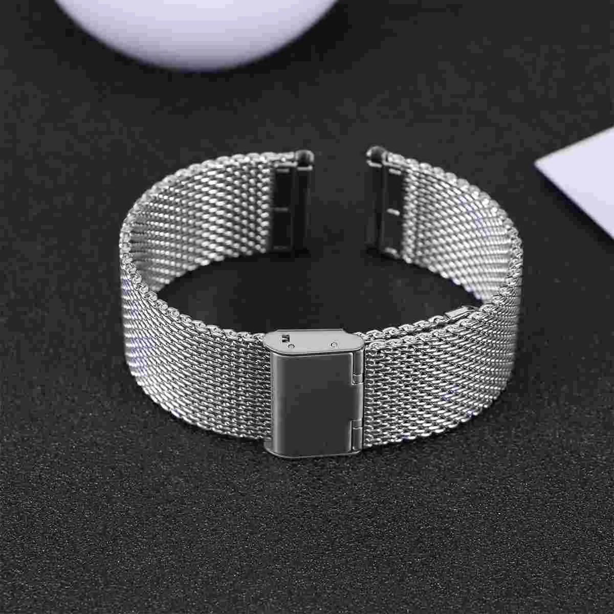 22 Mm Stainless Steel Watchbnad Strap Bangles Tool Mesh Band Metal Watchband Men's