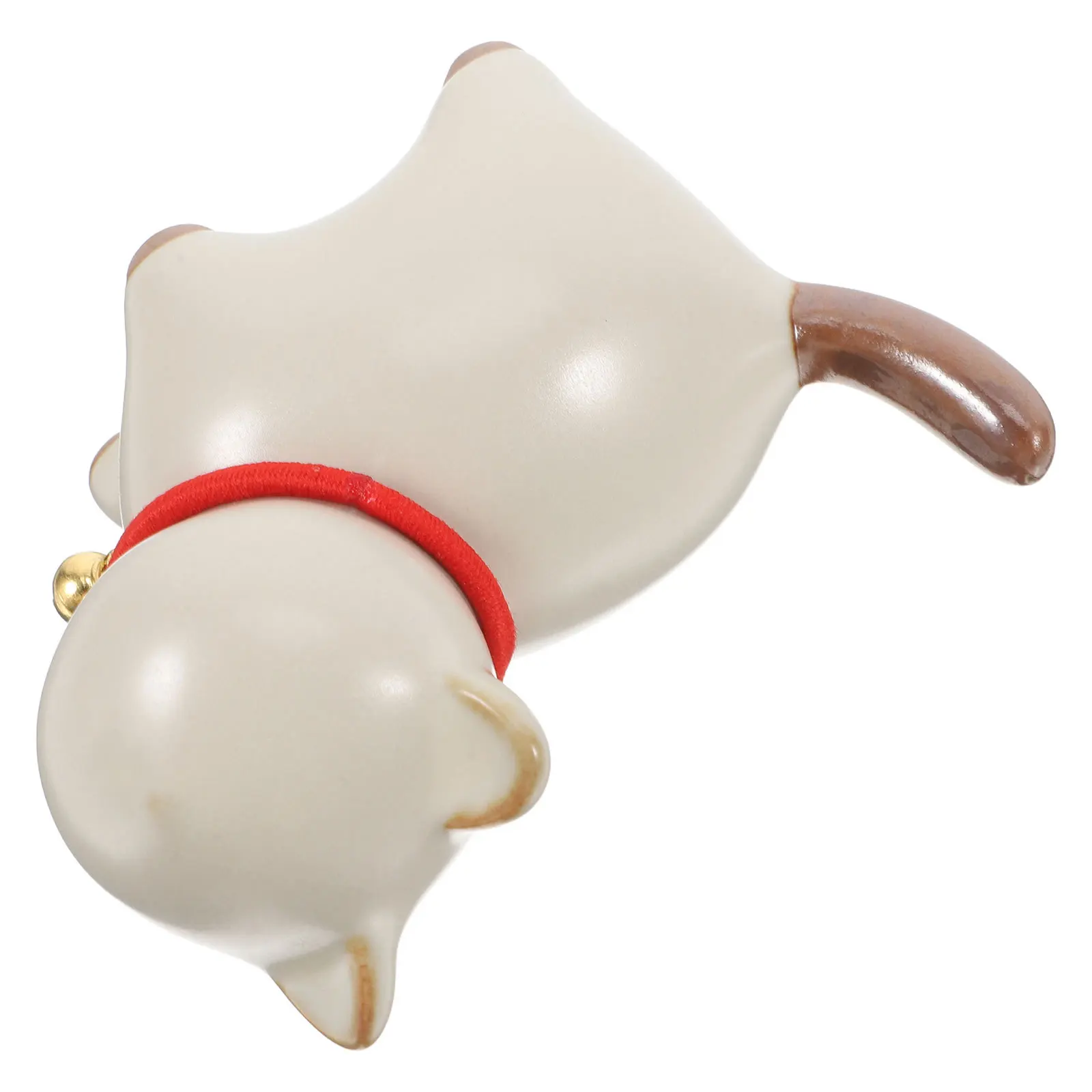 

Ceramic Cat Tea Pet Multiuse Decor Calligraphy Brush Rest Miniature Statue Smooth Fine Textured Long Lasting Study Office Desk