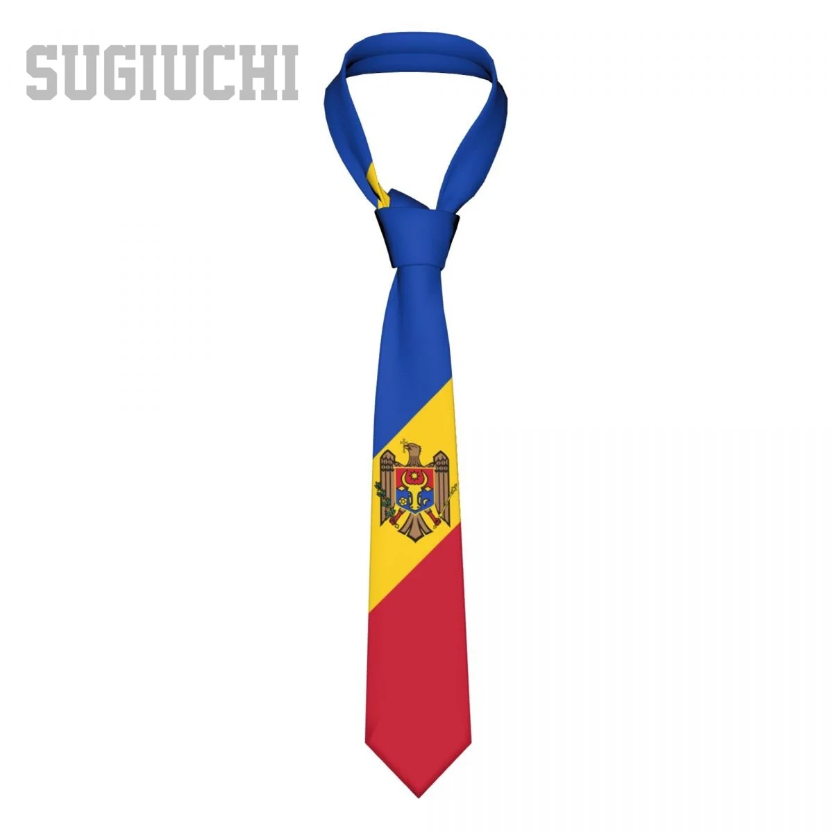 

Moldova Flag Emblem Men Women Neck Ties Casual Plaid Tie Suits Slim Wedding Party Business Necktie Gravatas