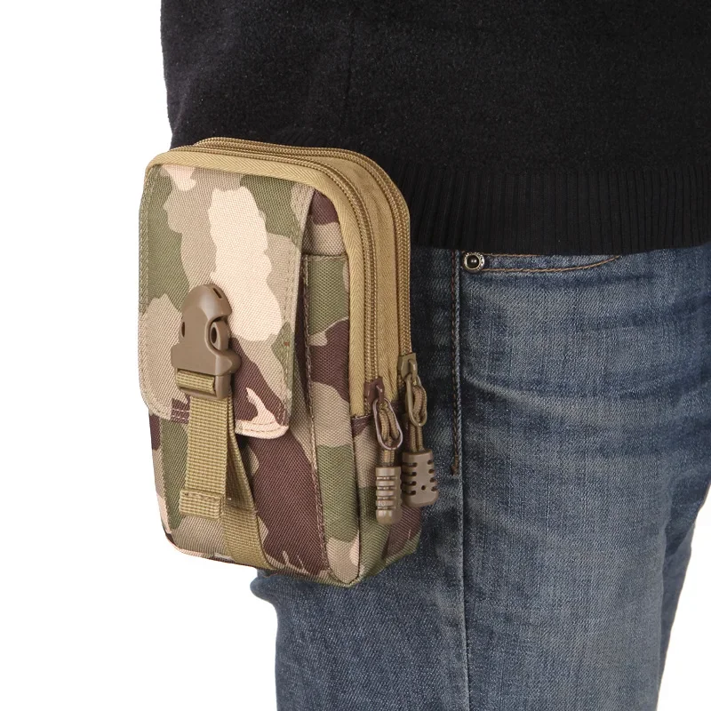 Oxford Cloth Tactical Bag Outdoor Double Layer Molle  Waist Bag Fanny Pack Mobile Phone Pouch EDC Gear Hunting Sport Bag